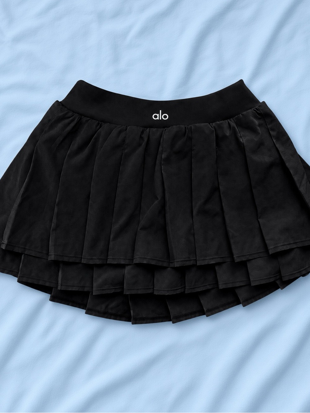 Alo Black Double or nothing Tennis Skirt Size s
